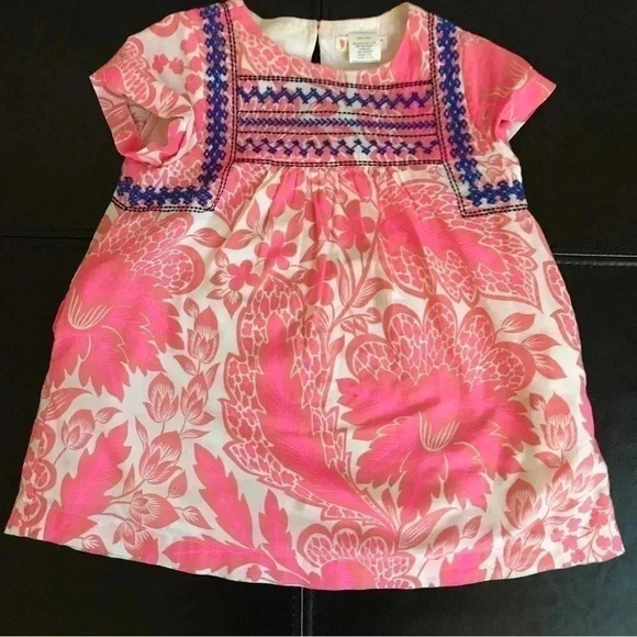 J. Crew Crewcuts Floral Embroidered Boho A-Line Cotton Dress - Picture 4 of 8